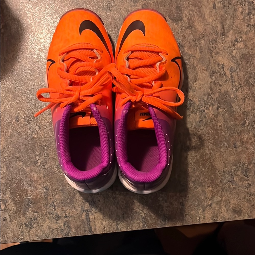 Nike Kids' Orange and Purple Athletic Shoes